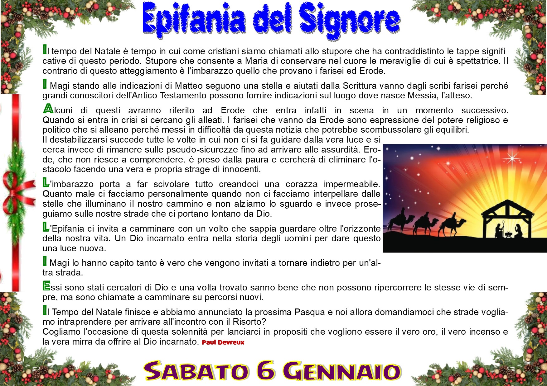 Epifania Del Signore 6 Gennaio 2024 AGESCI Campania